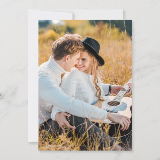 パステルグラデーシグラデーションョモダンリスクリプトの写真結婚の種類 招待状 (裏面)