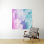 パステルグラデーションの色がある幻想的なソフトクラウド タペストリー (インサイチュ(横))