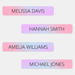 パステルグラデーションキッズ防水名ラベル ラベル