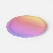 パステルグラデーションピンクイエロー紫 ペーパープレート (アングル)