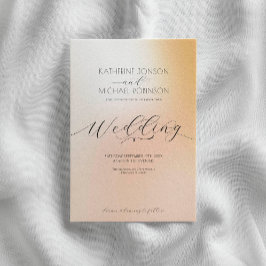 パステルグラデーションピ結婚ンク 招待状