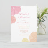 パステルグラデーションフローラブライダルシャワー招待状 招待状 (スタンド正面)