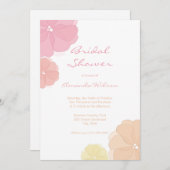 パステルグラデーションフローラブライダルシャワー招待状 招待状 (正面/裏面)