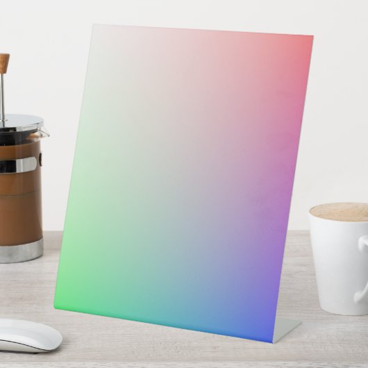 パステルグラデーションレインボーカラーズペデスタルサイン 台座サイン (インサイチュ)