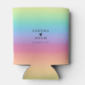 パステルグラデーションレインボーカラー結婚式の引き出物 缶クーラー (裏面)