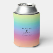 パステルグラデーションレインボーカラー結婚式の引き出物 缶クーラー (缶裏面)