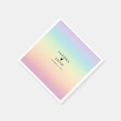 パステルグラデーションレインボー結婚カラー スタンダードカクテルナプキン (角)