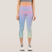 パステルグラデーションヴィンテージパターン カプリレギンス (正面)