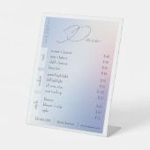 パステルグラデーション美しいサロン価格表 台座サイン (正面)