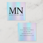 パステルグラデーション背景 スクエア名刺 (正面/裏面)