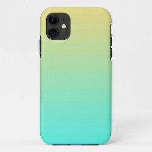 パステルグラデーション背景 ターコイズイエロー iPhone 11 ケース