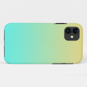 パステルグラデーション背景 ターコイズイエロー Case-Mate iPhoneケース (裏面(横))