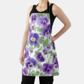 パステルグラフィックパープルパンジー エプロン (インサイチュ)