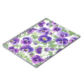 パステルグラフィックパープルパンジー ノートブック (左側)