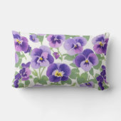 パステルグラフィックパープルパンジー ランバークッション (裏面)