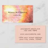 パステルグランジオレンジピンク 名刺 (正面/裏面)