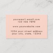 パステルグランジオレンジピンク 名刺 (裏面)