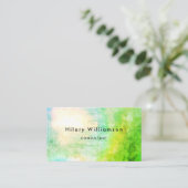 パステルグランジグリーン 名刺 (スタンド正面)