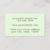 パステルグランジグリーン 名刺 (裏面)
