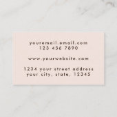 パステルグランジタンベージュハートありがとう 名刺 (裏面)