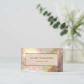 パステルグランジホログラフベージュ 名刺 (スタンド正面)