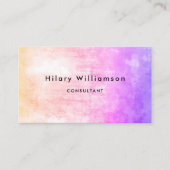 パステルグランジ薄紫ピンク 名刺 (正面)