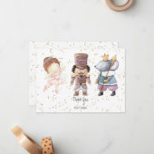 パステルグリッターくるみ割り人形のメモカード ノートカード (正面/裏面インサイチュ)