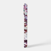 パステルグリッターイン紫、青、ピンク&シルバー iPhone 15ケース (左側面)