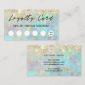 パステルグリッターオパール背景ロイヤリティカード 名刺 (正面/裏面)