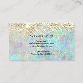 パステルグリッターオパール背景ロイヤリティカード 名刺 (裏面)