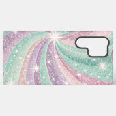 パステルグリッタースワールフォンケース SAMSUNG GALAXYケース (裏面横)