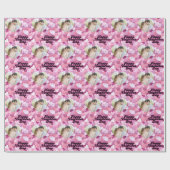 パステルグリッターハートカスタム写真 ラッピングペーパー (フラット)