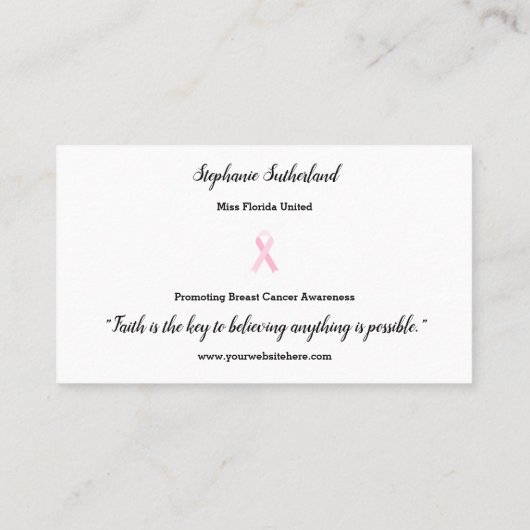 パステルグリッターページアンビジネスカード 名刺 (裏面)