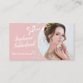 パステルグリッターページアンビジネスカード 名刺 (正面)