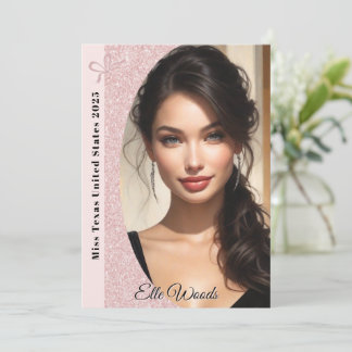 パステルグリッターページャントオートグラフカード 招待状