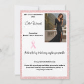 パステルグリッターページャントオートグラフカード 招待状 (裏面)