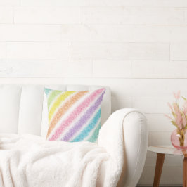 パステルグリッターレインボー クッション