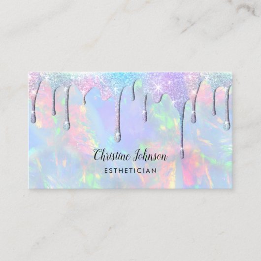 パステルグリッター乾燥 名刺 (正面)