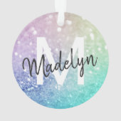 パステルグリッター《写真》ぼけ味バックグラウンドグラムエレガント オーナメント (裏面)