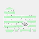 パステルグリーンとホワイトストライプサンキューペアボックス フェイバーボックス (折り畳みなし)