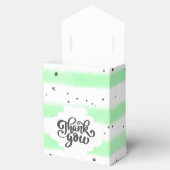 パステルグリーンとホワイトストライプサンキューペアボックス フェイバーボックス (オープン)