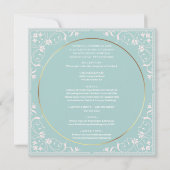 パステルグリーンと金ゴールド結婚ズ 招待状 (裏面)