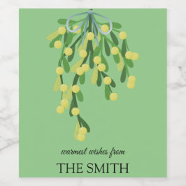 パステルグリーンのもみの木 ワインラベル