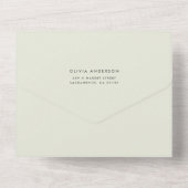 パステルグリーンアリトルかわいこちゃんオレンジベビーシャワー オールインワン招待状 (裏面)