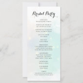 パステルグリーンアンドイエローきらめく結婚式 プログラム (裏面)