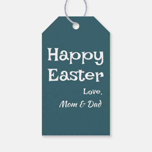 パステルグリーンイースターパターン ギフトタグ (裏面)