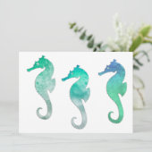 パステルグリーンウォーターカラーシーホース 招待状 (スタンド正面)