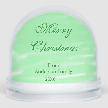 パステルグリーンウォーター色メリークリスマスボモダンー