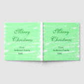 パステルグリーンウォーター色メリークリスマスボモダンー ゲストブック (全面)