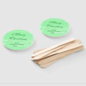 パステルグリーンウォーター色メリークリスマスボモダンー ハンドファン (組立なし)